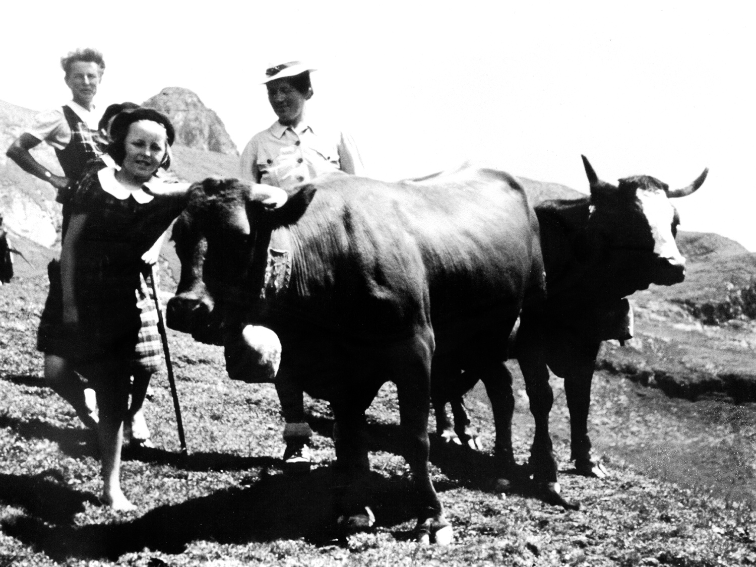 Angèle & Pierre Clivaz, Mayen des Marolires, 1935